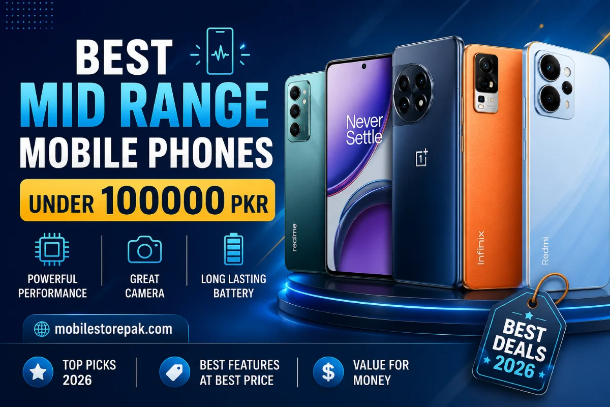 Best mid-range smartphones under 100000 PKR in Pakistan for 2026