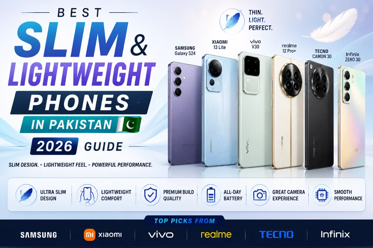 Best slim and lightweight smartphones available in Pakistan in 2026