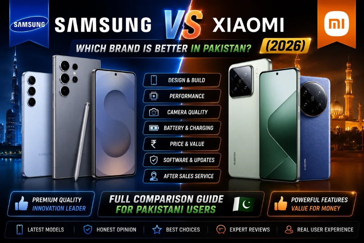 Samsung vs Xiaomi smartphone comparison showing design and features