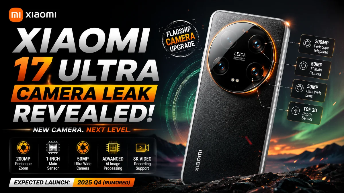 Xiaomi 17 Ultra camera leak showing Leica camera system and periscope zoom lens