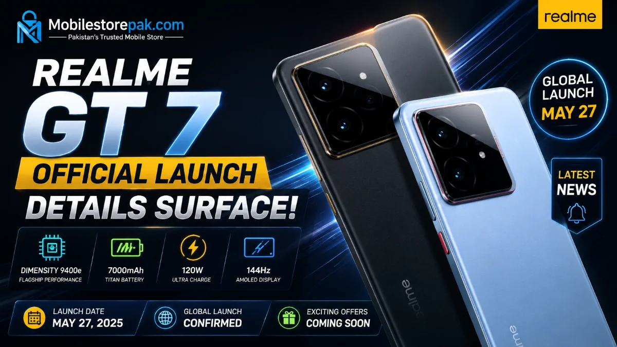 Realme GT 7 smartphone showing flagship gaming design and AMOLED display